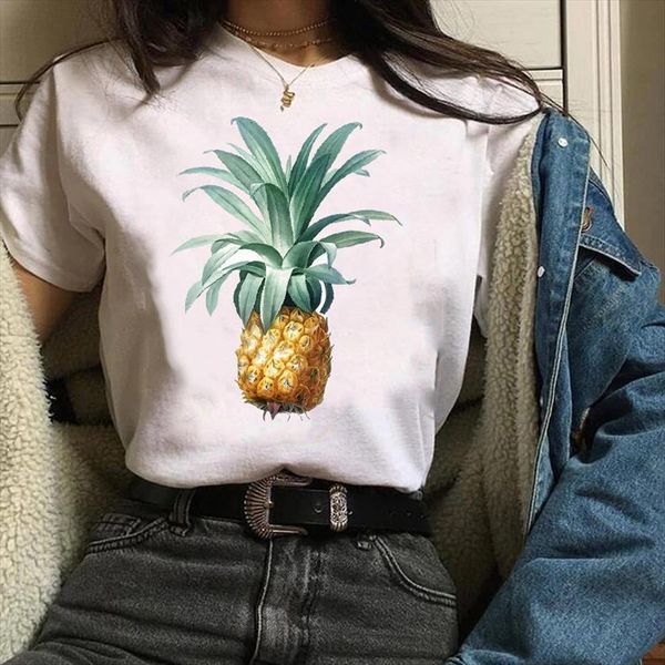 print clothes graphic pineapple beach women holiday summer fall printing tees female t shirt womens, White
print clothes graphic pineapple beach women holiday summer fall printing tees female t shirt womens, White