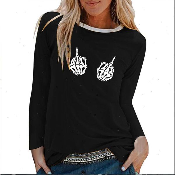 hands skeleton gesture print long sleeve t shirts women autumn winter graphic tees gothic shirts for women loose mujer camisetas, White
hands skeleton gesture print long sleeve t shirts women autumn winter graphic tees gothic shirts for women loose mujer camisetas, White