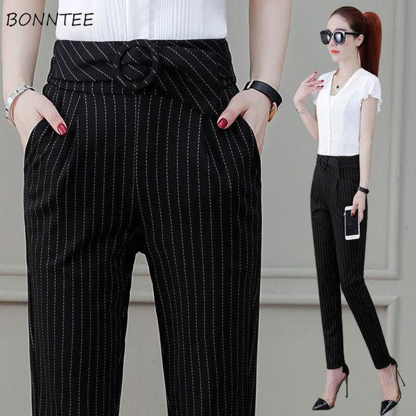 women's pants & capris casual women simple black striped elegant office lady trouser high waist oversize summer fashion business femme, Black;white
women's pants & capris casual women simple black striped elegant office lady trouser high waist oversize summer fashion business femme, Black;white