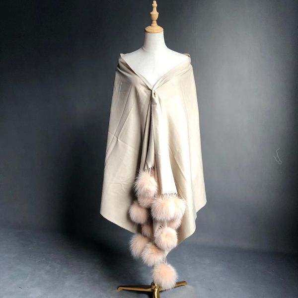 scarves winter shawl for women pashmina fashion luxury real fur ball sarve solid shawls and wraps warm 2021, Blue;gray
scarves winter shawl for women pashmina fashion luxury real fur ball sarve solid shawls and wraps warm 2021, Blue;gray