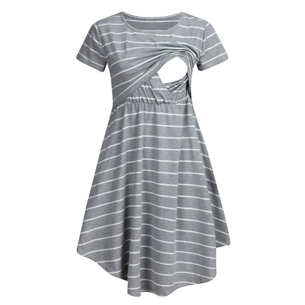 maternity dresses summer womens short sleeve striped print nursing dress for breastfeeding soft and comfortable pregnancy, White
maternity dresses summer womens short sleeve striped print nursing dress for breastfeeding soft and comfortable pregnancy, White