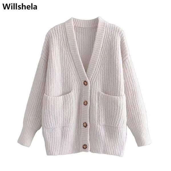 women's knits & tees willshela women casual knitted cardigan single breasted long sleeve v-neck pockets vintage woman knit sweater chic, White
women's knits & tees willshela women casual knitted cardigan single breasted long sleeve v-neck pockets vintage woman knit sweater chic, White