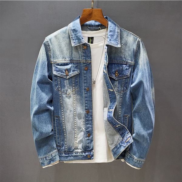 men's jackets spring autumn classic retro blue washed denim jacket coats men's casual slim-fit jeans plus size 5xl nk4s, Black;brown
men's jackets spring autumn classic retro blue washed denim jacket coats men's casual slim-fit jeans plus size 5xl nk4s, Black;brown
