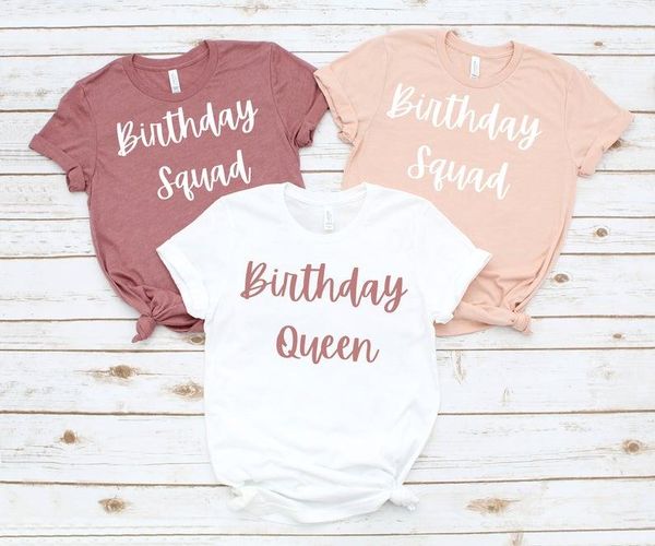 women's t-shirt birthday squad women queen party shirts fashion letter graphic short sleeve harajuku cotton o neck streetwear, White
women's t-shirt birthday squad women queen party shirts fashion letter graphic short sleeve harajuku cotton o neck streetwear, White