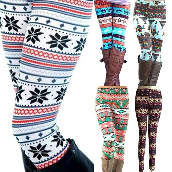 women's leggings brand women warm winter knit snowflake xmas stretch pants printing nine, Black
women's leggings brand women warm winter knit snowflake xmas stretch pants printing nine, Black