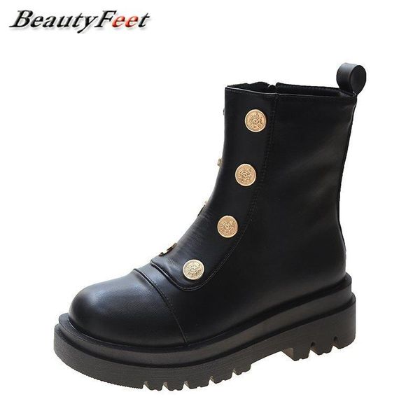 boots ankle for women shoes woman autumn winter leather zip rivet square mid heels thick bottom platform plus size, Black
boots ankle for women shoes woman autumn winter leather zip rivet square mid heels thick bottom platform plus size, Black