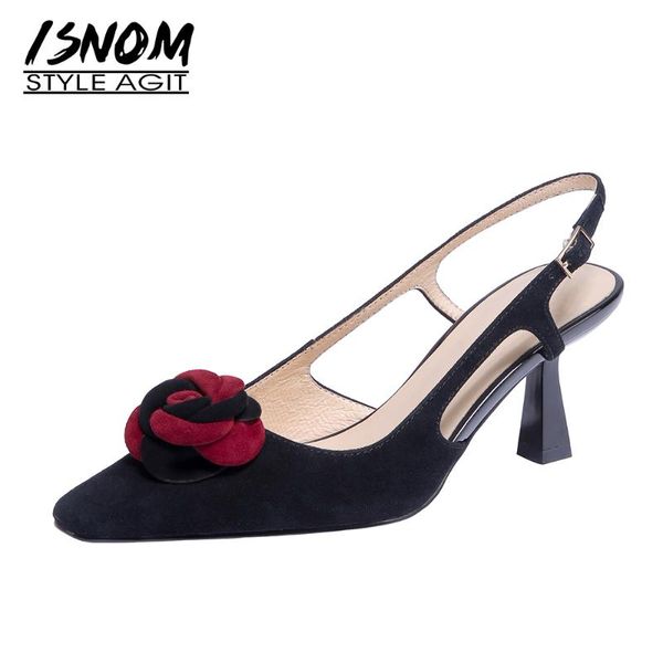 sandals isnom women genuine leather slingbacks rose high heels ladies slip on summer casual shoes, Black
sandals isnom women genuine leather slingbacks rose high heels ladies slip on summer casual shoes, Black