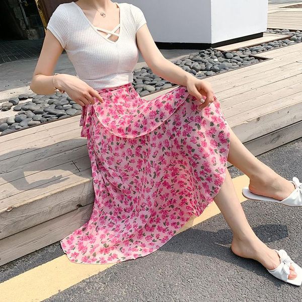 skirts summer beach travel chiffon floral one piece skirt ruffle fairy lady fresh bandage, Black
skirts summer beach travel chiffon floral one piece skirt ruffle fairy lady fresh bandage, Black