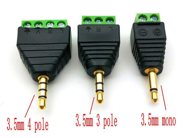 other lighting accessories 2pcs 3.5mm mono 3 pole 4 plug screw terminal binding post for audio headphones connector
other lighting accessories 2pcs 3.5mm mono 3 pole 4 plug screw terminal binding post for audio headphones connector