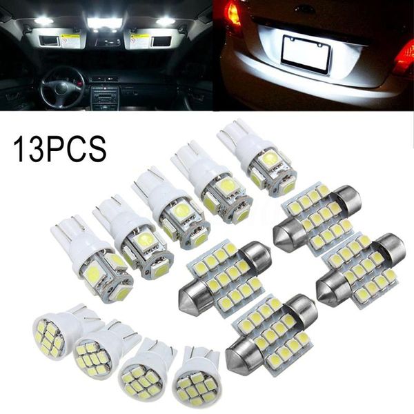 emergency lights 13pcs xenon white led interior accessory fit for dome map door glove box license plates t10 31mm bulb lamp kit
emergency lights 13pcs xenon white led interior accessory fit for dome map door glove box license plates t10 31mm bulb lamp kit