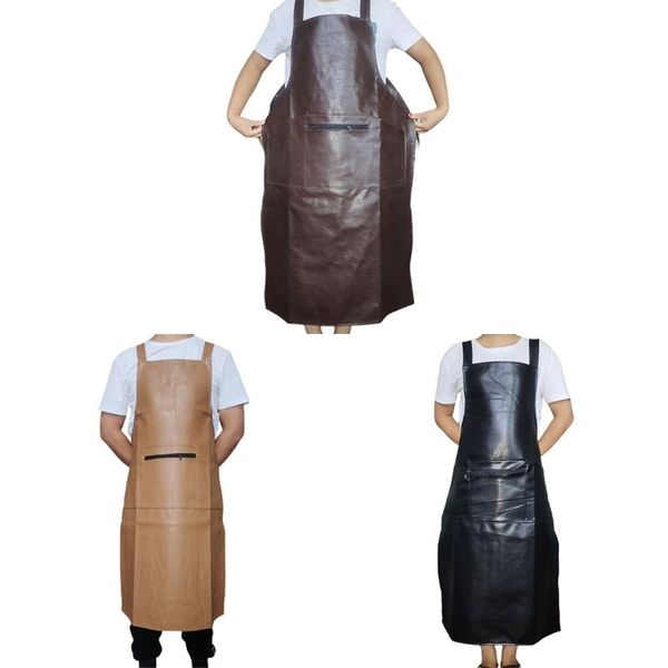 aprons leather work apron with pockets for men women waterproof chef cooking kitchen bbq
aprons leather work apron with pockets for men women waterproof chef cooking kitchen bbq