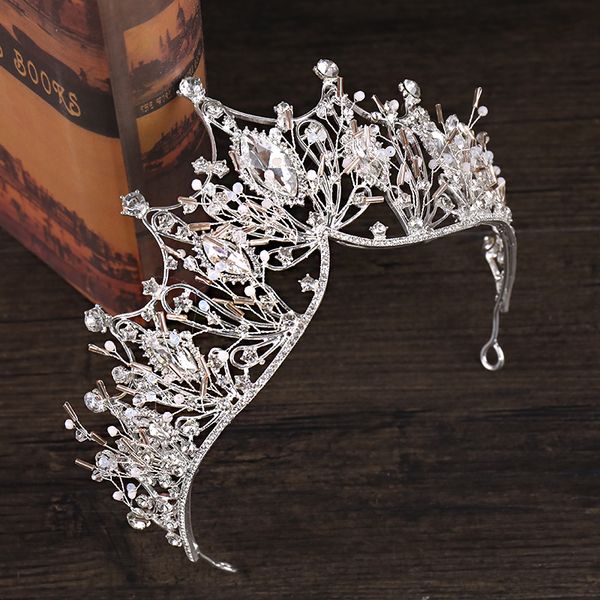 trendy bridal wedding crown luxury silver color baroque rhinestone crystal crowntiara wedding hair accessories headwear handmadedio chan con, White;golden
trendy bridal wedding crown luxury silver color baroque rhinestone crystal crowntiara wedding hair accessories headwear handmadedio chan con, White;golden