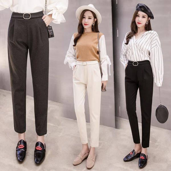 women's pants & capris fashion ankle-length classic black harem women 2021 spring summer arrivals female casual beige trousers bottoms, Black;white
women's pants & capris fashion ankle-length classic black harem women 2021 spring summer arrivals female casual beige trousers bottoms, Black;white