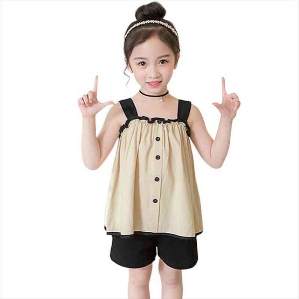 teen girls clothing patchwork vest short clothes for teenage summer childrens, White
teen girls clothing patchwork vest short clothes for teenage summer childrens, White