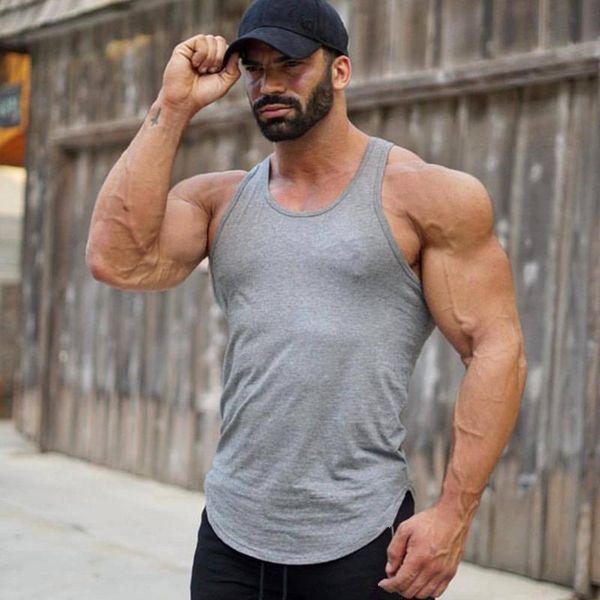 men' tank mens solid color bodybuilding gym workout fitness sleeveless t-shirt male summer cotton streetwear fashion casual vest, White;black
men' tank mens solid color bodybuilding gym workout fitness sleeveless t-shirt male summer cotton streetwear fashion casual vest, White;black