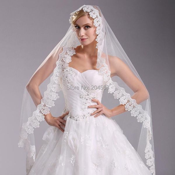 bridal veils one-layer white or ivory lace luxry wedding tulle veil for bride without comb, Black
bridal veils one-layer white or ivory lace luxry wedding tulle veil for bride without comb, Black