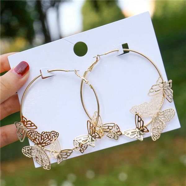 hoop & huggie metal hollow butterfly earrings hoops exaggerated gold round circle luxurious women's jewelry bohemian, Golden;silver
hoop & huggie metal hollow butterfly earrings hoops exaggerated gold round circle luxurious women's jewelry bohemian, Golden;silver