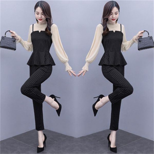 office lady female two blazer and together suit femme pieces woman pantalon suits with pants w9t0, White;black
office lady female two blazer and together suit femme pieces woman pantalon suits with pants w9t0, White;black