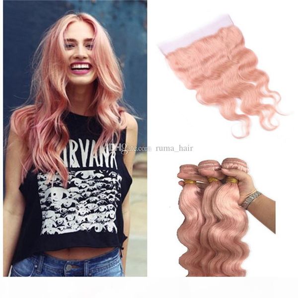 peruvian pink gold virgin hair bundles with lace frontal closure fashion pink body wave human hair weaves with pre plucked 13*4 frontal, Black;brown
peruvian pink gold virgin hair bundles with lace frontal closure fashion pink body wave human hair weaves with pre plucked 13*4 frontal, Black;brown