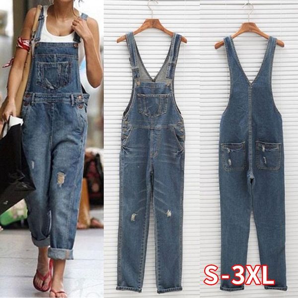 women's jumpsuits & rompers fashion women denim jumpsuit ladies spring loose jeans female casual plus size overall playsuit with pocket, Black;white
women's jumpsuits & rompers fashion women denim jumpsuit ladies spring loose jeans female casual plus size overall playsuit with pocket, Black;white