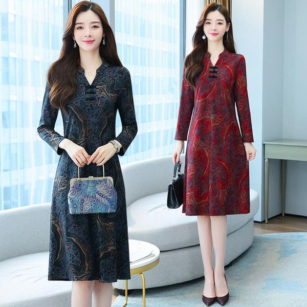 casual dresses women dress autumn 2021 office lady korea style cheongsam knitting print long sleeve patchwork loose stand neck, Black;gray
casual dresses women dress autumn 2021 office lady korea style cheongsam knitting print long sleeve patchwork loose stand neck, Black;gray
