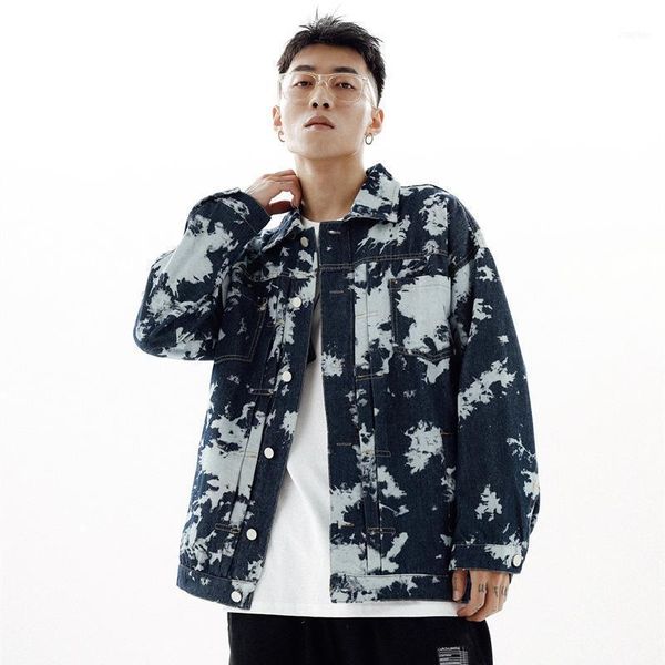 autumn japanese original splash ink tie denim jacket united states street fashion brand loose men's jacket1, Black;brown
autumn japanese original splash ink tie denim jacket united states street fashion brand loose men's jacket1, Black;brown