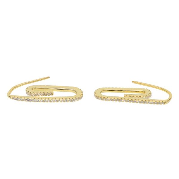 stud 2021 925 sterling silver unique jewelry safety pin micro pave cz bar line curved wrap elegant women earring, Golden;silver
stud 2021 925 sterling silver unique jewelry safety pin micro pave cz bar line curved wrap elegant women earring, Golden;silver