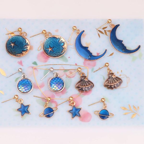 dangle & chandelier 1pair blue space universe moon star pendant earrings meta; planet circle eardrop women party gift jewelry drop, Silver
dangle & chandelier 1pair blue space universe moon star pendant earrings meta; planet circle eardrop women party gift jewelry drop, Silver