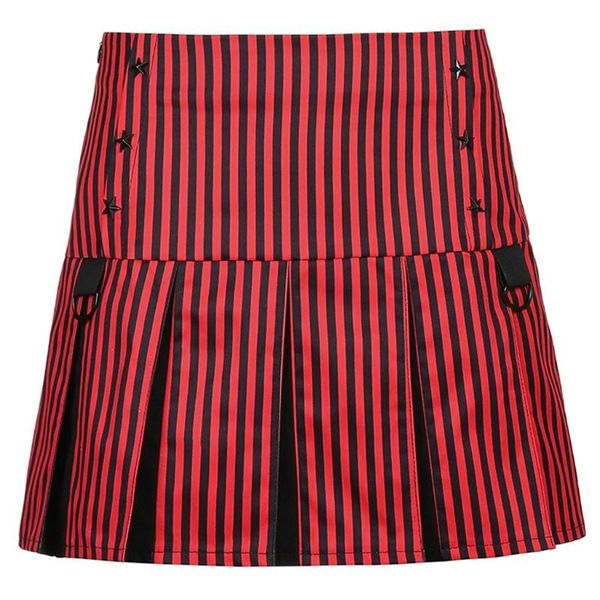skirts women gothic punk black red patchwork striped pleated mini skirt harajuku high waist star studded slim a-line streetwear
skirts women gothic punk black red patchwork striped pleated mini skirt harajuku high waist star studded slim a-line streetwear