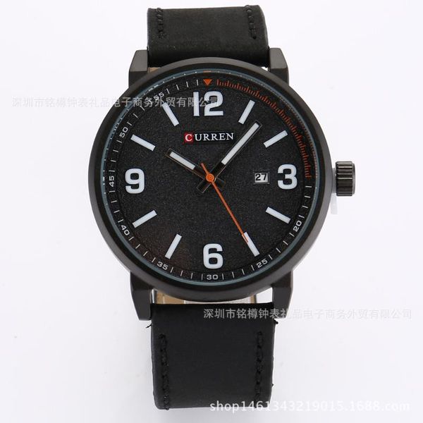 wristwatches 2021gift style trend men's watch casual business waterproof quartz calendar leather belt, Slivery;brown
wristwatches 2021gift style trend men's watch casual business waterproof quartz calendar leather belt, Slivery;brown