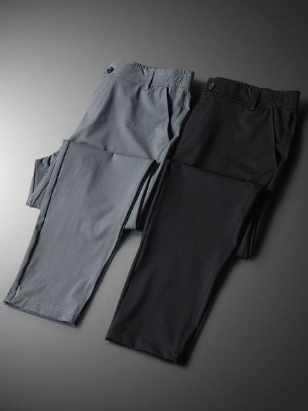 men's pants summer mens comfortable suit thin loose casual straight trousers ice silk black dark gray e66
men's pants summer mens comfortable suit thin loose casual straight trousers ice silk black dark gray e66