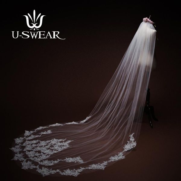 bridal veils u-swear arrival wedding white soft flower lace appliqued veil for dress one layer cathedral, Black
bridal veils u-swear arrival wedding white soft flower lace appliqued veil for dress one layer cathedral, Black