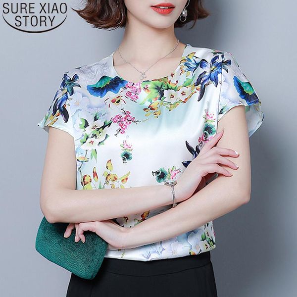 elegant women floral print silk plus size blouse 2021 summer korean loose short sleeve round collar casual ladies 9373 50, White
elegant women floral print silk plus size blouse 2021 summer korean loose short sleeve round collar casual ladies 9373 50, White