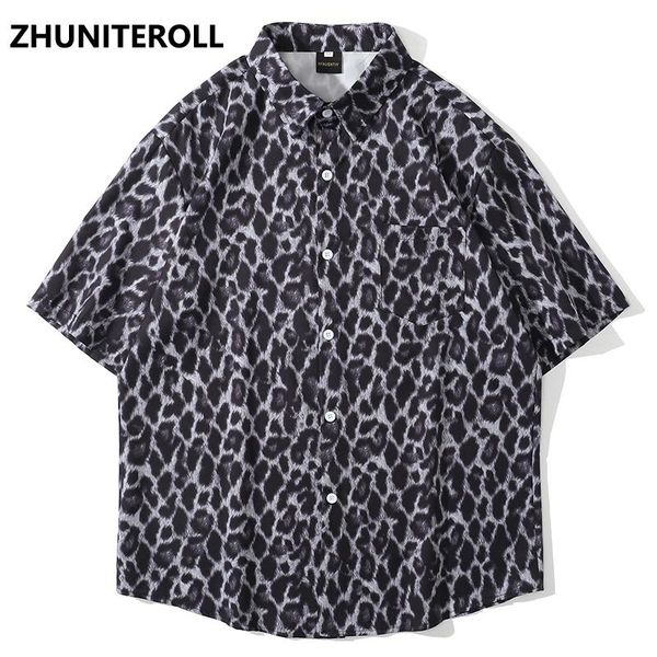 men's casual shirts 2021 hip hop shirt men harajuku leopard print summer beach pocket hawaiian short sleeve fashion streetwear clothin, White;black
men's casual shirts 2021 hip hop shirt men harajuku leopard print summer beach pocket hawaiian short sleeve fashion streetwear clothin, White;black