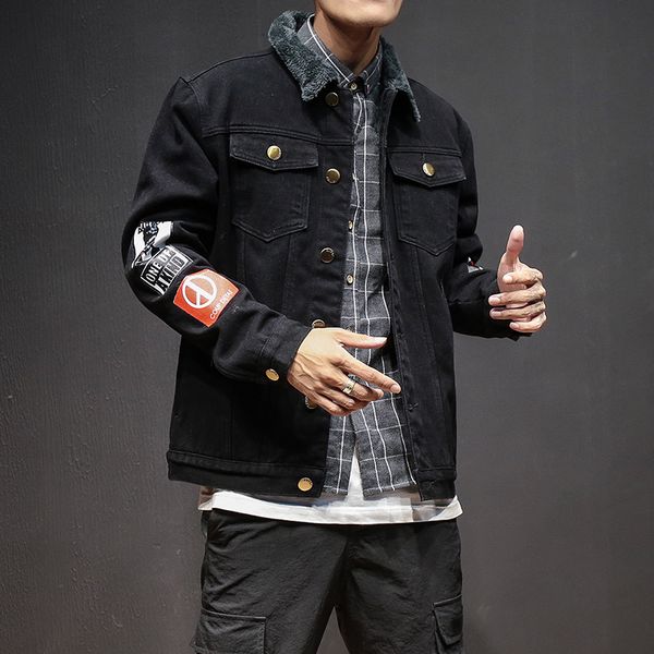 2021 autumn black mens denim jacket single fleece outerwear cowboy jean coats size 5xl #950 j3xx, Black;brown
2021 autumn black mens denim jacket single fleece outerwear cowboy jean coats size 5xl #950 j3xx, Black;brown