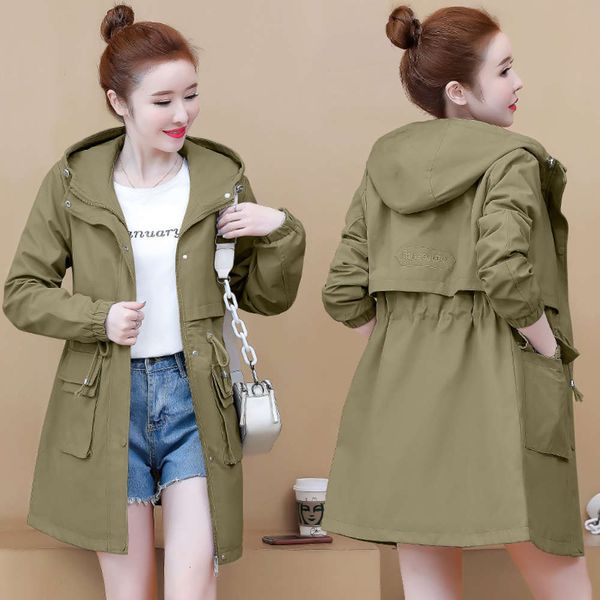 fashion spring new women's and autumn jacket korean 2021 waist collection casual versatile hooded thin windbreaker luxury, Tan;black
fashion spring new women's and autumn jacket korean 2021 waist collection casual versatile hooded thin windbreaker luxury, Tan;black