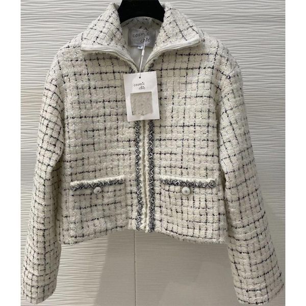women's jackets fashioneye 21 autumn runway women tweed jacket retro long sleeve round neck zipper elegant silk lining office short coa, Black;brown
women's jackets fashioneye 21 autumn runway women tweed jacket retro long sleeve round neck zipper elegant silk lining office short coa, Black;brown