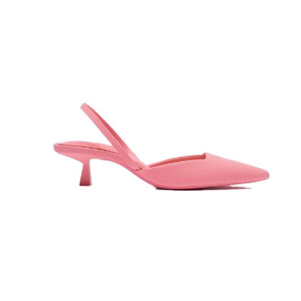 dress shoes 2021 spring pointed elegant women's single rear empty slingbacks thin heel mid professional for women, Black
dress shoes 2021 spring pointed elegant women's single rear empty slingbacks thin heel mid professional for women, Black
