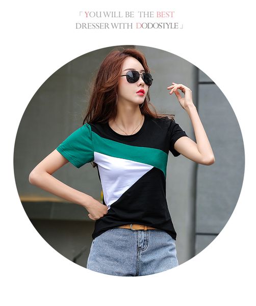 slim shirt 2021 summer the new fashion women short shirt stitching shirt round neck short sleeve women and blouse, White
slim shirt 2021 summer the new fashion women short shirt stitching shirt round neck short sleeve women and blouse, White