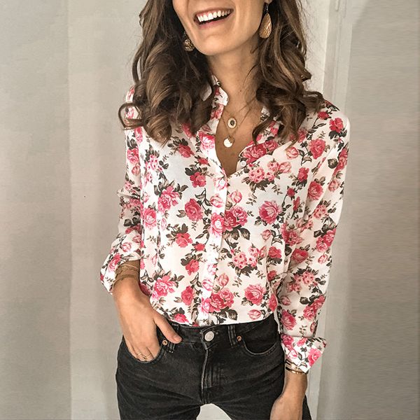 2021 new women autumn floral print blouses long sleeve shirt winter casual single breasted chic ladies polka dot office blouse bwgf, White
2021 new women autumn floral print blouses long sleeve shirt winter casual single breasted chic ladies polka dot office blouse bwgf, White