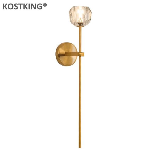 wall lamp k9 boule de cristal long sconce modern light loft metal crystal america lighting restaurant el mirror 
wall lamp k9 boule de cristal long sconce modern light loft metal crystal america lighting restaurant el mirror