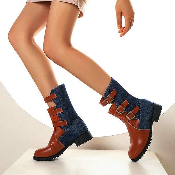 boots winter color matching women shoes artificial leather nude square root round toe autumn spring ladies buckle, Black
boots winter color matching women shoes artificial leather nude square root round toe autumn spring ladies buckle, Black