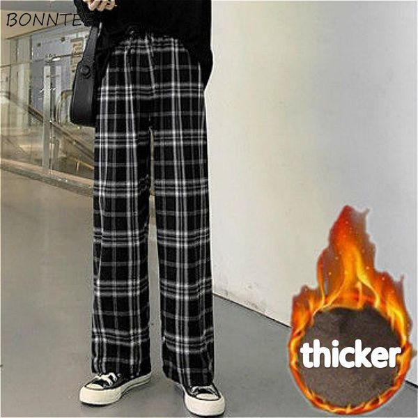 women's pants & capris casual women plaid harajuku bf college thicker daily loose trendy flat wide leg trouser plus size 3xl all-matc, Black;white
women's pants & capris casual women plaid harajuku bf college thicker daily loose trendy flat wide leg trouser plus size 3xl all-matc, Black;white