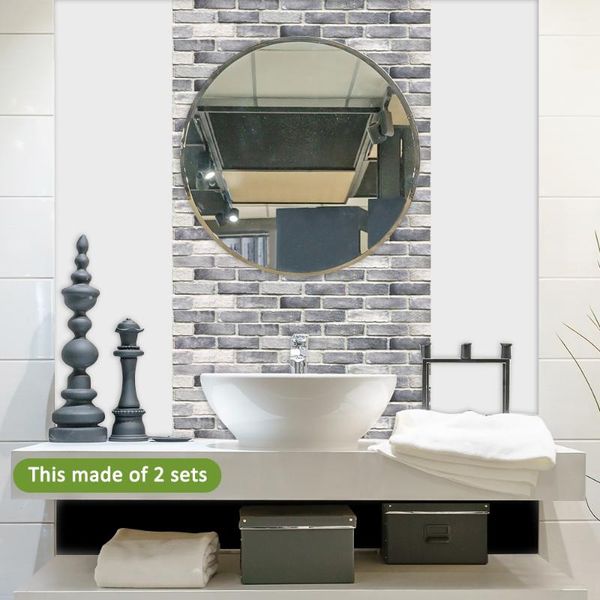 wallpapers 21*100cm*7pcsgrunge grey brick lapsticker cabinet waterproof floor for kitchen bathroom wallpaper
wallpapers 21*100cm*7pcsgrunge grey brick lapsticker cabinet waterproof floor for kitchen bathroom wallpaper