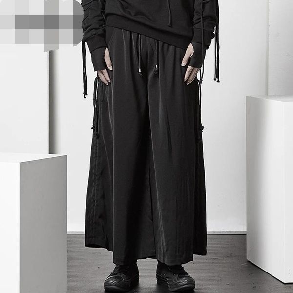 men's pants dark skirt alternative personalized designer clothing fashion casual wide leg loose, Black
men's pants dark skirt alternative personalized designer clothing fashion casual wide leg loose, Black