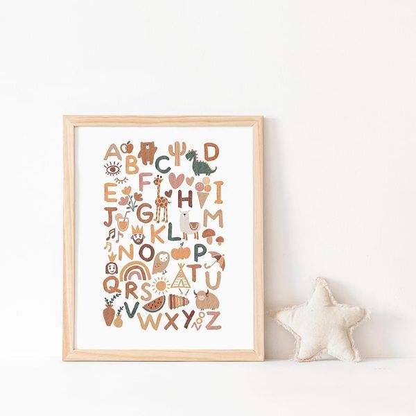 paintings boho nursery abc alphabet poster wall art canvas painting print playroom pictures baby girls gift kids room home decoration
paintings boho nursery abc alphabet poster wall art canvas painting print playroom pictures baby girls gift kids room home decoration