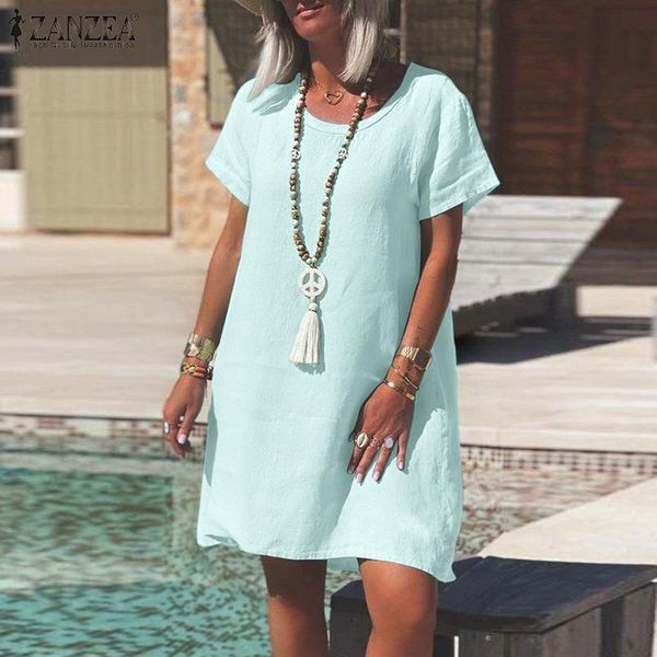 casual dresses summer short sleeve elegant dress women solid sundress zanzea vintage cotton vestidos female holiday party tunic kaftan, Black;gray
casual dresses summer short sleeve elegant dress women solid sundress zanzea vintage cotton vestidos female holiday party tunic kaftan, Black;gray