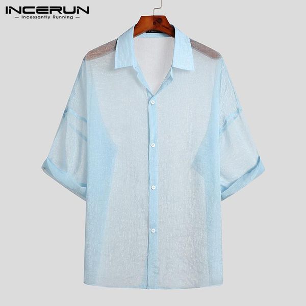 incerun 2021 fashion men mesh shirt see through lapel short sleeve camisas streetwear casual party loose shirts men s-5xl, White;black
incerun 2021 fashion men mesh shirt see through lapel short sleeve camisas streetwear casual party loose shirts men s-5xl, White;black