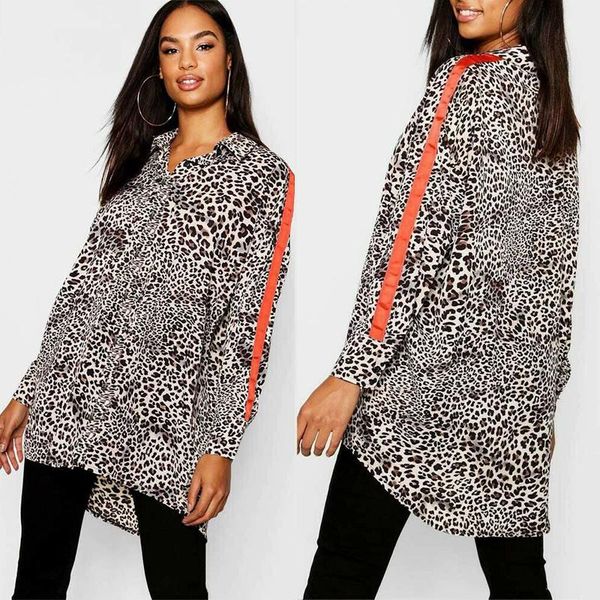 fashion women long sleeve leopard blouse v neck shirt ladies party dames streetwear blusas femininas elegante plus size, White
fashion women long sleeve leopard blouse v neck shirt ladies party dames streetwear blusas femininas elegante plus size, White