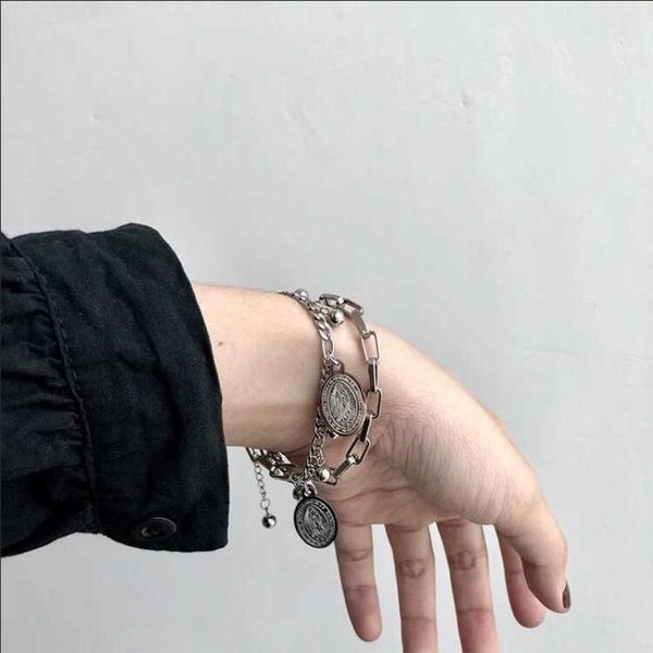 design jewelry ins net red hip hop personality cool boys and girls fashion cold wind dark double layer jesus bracelet, Black
design jewelry ins net red hip hop personality cool boys and girls fashion cold wind dark double layer jesus bracelet, Black